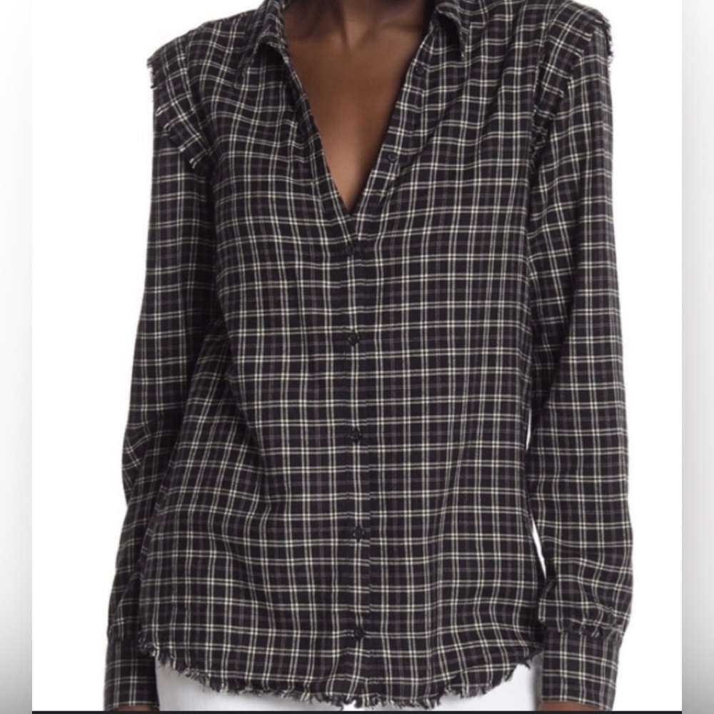 EUC PAIGE Alia Plaid Longsleeve Button Down Shirt